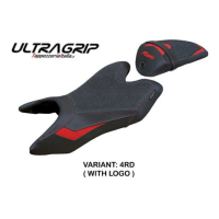 HOUSSE DE SELLE COMPATIBLE YAMAHA R125 19-23 MODÈLE ASWHY - Logo : AVEC LOGO, Couleur : NOIR, Type : ULTRAGRIP