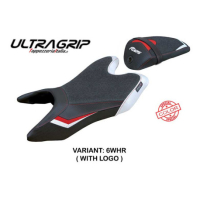 HOUSSE DE SELLE COMPATIBLE YAMAHA R125 19-23 MODÈLE ASWHY - Logo : AVEC LOGO, Couleur : ROUGE, Type : ULTRAGRIP
