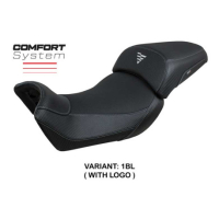 HOUSSE DE SELLE COMPATIBLE VOGE VALICO 650 DS 21-23 MODÈLE RUKLA - Logo : AVEC LOGO, Couleur : ARGENT, Type : STANDARD