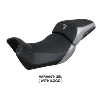 HOUSSE DE SELLE COMPATIBLE VOGE VALICO 650 DS 21-23 MODÈLE RUKLA - Type : STANDARD, Logo : AVEC LOGO, Couleur : ARGENT