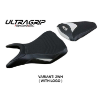 HOUSSE DE SELLE COMPATIBLE YAMAHA R3 15-23 MODÈLE JESOLO - Logo : AVEC LOGO, Couleur : ARGENT, Type : STANDARD