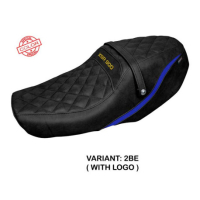 HOUSSE DE SELLE COMPATIBLE YAMAHA XSR 900 22-23 MODÈLE ADEJE - Logo : AVEC LOGO, Couleur : BORDEAUX, Type : STANDARD