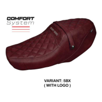 HOUSSE DE SELLE COMPATIBLE YAMAHA XSR 900 22-23 MODÈLE ADEJE - Logo : AVEC LOGO, Couleur : CHAMEAU, Type : STANDARD