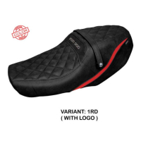 HOUSSE DE SELLE COMPATIBLE YAMAHA XSR 900 22-23 MODÈLE ADEJE - Couleur : ROUGE, Type : STANDARD, Logo : AVEC LOGO