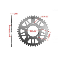 COURONNE DURALUMINIUM ERGAL POUR JANTE OZ BST ROTOBOX - Pas de chaine : PAS DE 415, Nombre de dents : 53 DENTS