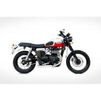 Ligne complète d'échappement haute inox carbu Zard - Version : racing, Options : noir, Matière : inox, Embout : embout inox
