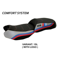 HOUSSE DE SELLE COMPATIBLE BMW R 1200 GS (13-18) MODÈLE EXCLUSIVE ANNIVERSARY - Logo : AVEC LOGO, Couleur : ROUGE, Type : CONFORT CHAUFFANTE