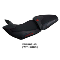 HOUSSE DE SELLE COMPATIBLE DUCATI MULTISTRADA V2 (21-22) MODÈLE HARIA - Couleur : BLANC, Logo : AVEC LOGO, Type : CONFORT CHAUFFANTE