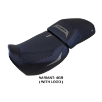 HOUSSE DE SELLE COMPATIBLE HARLEY DAVIDSON PAN AMERICA 21-23 MODÈLE VEGAS - Logo : AVEC LOGO, Couleur : NOIR, Type : CONFORT CHAUFFANTE