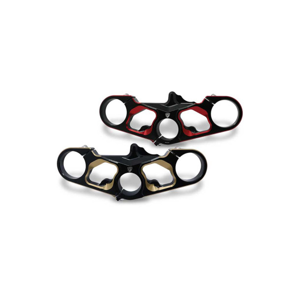 TE DE FOURCHE SUPERIEUR ALUMINIUM TAILLE MASSE MV AGUSTA - Couleur 1 : NOIR/OR