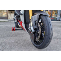 PROTECTION CARBONE SYSTEME REFROIDISSEMENT FREIN AVANT - Couleur : ROUGE, Finition : CARBONE BRILLANT