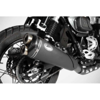 LIGNE COMPLETE ZARD TRIUMPH SCRAMBLER 1200 2024/* - Options : noir, Version : racing, Embout : embout carbone, Matière : inox