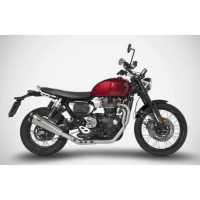 LIGNE COMPLETE ZARD TRIUMPH SCRAMBLER 1200 2024/* - Options : noir, Version : racing, Embout : embout carbone, Matière : inox