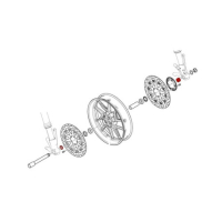 KIT ENTRETOISE MOYEU DE ROUE AVANT CNC RACING DUCATI - Couleur : OR
