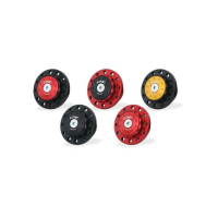 ECROU COLONNE DE DIRECTION CNC RACING MOTO GUZZI - Couleur : ROUGE/NOIR 