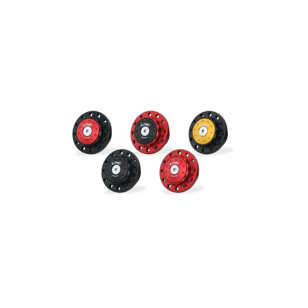 ECROU COLONNE DE DIRECTION CNC RACING MOTO GUZZI - Couleur : ROUGE/NOIR