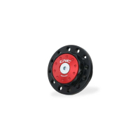 ECROU COLONNE DE DIRECTION CNC RACING MOTO GUZZI - Couleur : ROUGE/NOIR