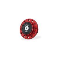 ECROU COLONNE DE DIRECTION CNC RACING MOTO GUZZI - Couleur : ROUGE/NOIR