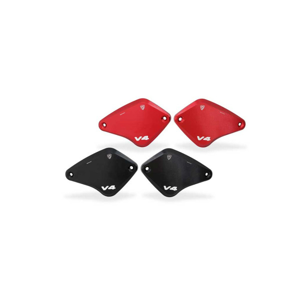 KIT BOUCHON BOCAL LIQUIDE CNC RACING TOUCH BICOLOR DUCATI - Couleur : NOIR
