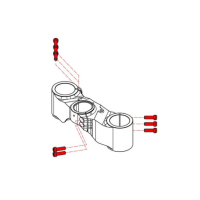 KIT VISSERIE TE DE FOURCHE INFERIEUR DUCATI 848/1098/1198 KIT VIS TITANE