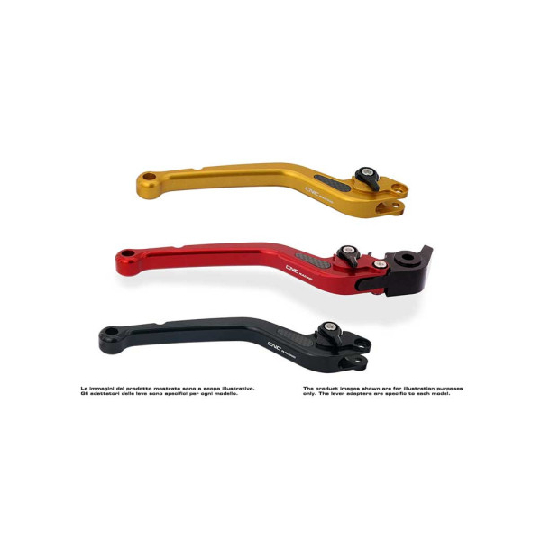 LEVIER DE FREIN LONG FIXE CNC RACING - Couleur : ROUGE