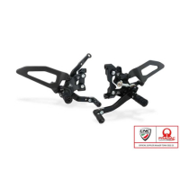 COMMANDES RECULEES REGLABLES CNC RACING DUCATI PRAMAC RACING - Couleur : ROUGE/SILVER 