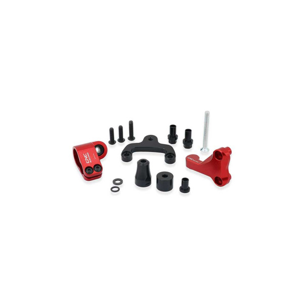 SUPPORT AMORTISSEUR DE DIRECTION CNC RACING DUCATI - Couleur : ROUGE