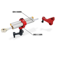 SUPPORT AMORTISSEUR DE DIRECTION CNC RACING DUCATI - Couleur : ROUGE