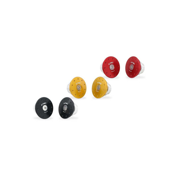 KIT DE 2 BOUCHONS DE CADRE CNC RACING DUCATI DIAVEL V4 - Couleur 1 : NOIR