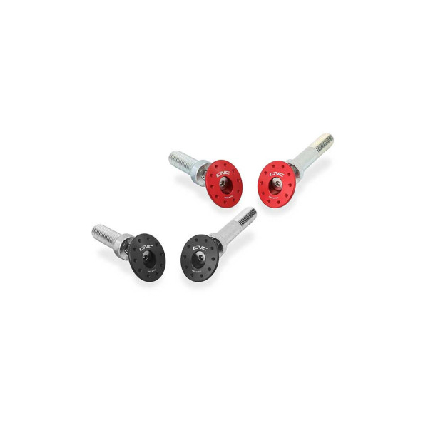 KIT BOUCHONS DE CADRE OBLIQUES CNC RACING DUCATI - Couleur : NOIR