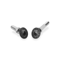 KIT BOUCHONS DE CADRE OBLIQUES CNC RACING DUCATI - Couleur : NOIR