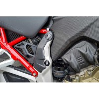 KIT BOUCHONS DE CADRE OBLIQUES CNC RACING DUCATI - Couleur : ROUGE