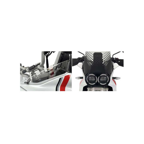 KIT DEFLECTEURS LATERAUX CNC RACING DUCATI DESERT X - Finition : TRANSPARENTE