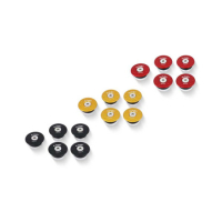 KIT BOUCHONS DE CADRE PETITS TROUS CNC RACING DUCATI - Couleur : NOIR 