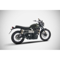 DOUBLE SILENCIEUX ZARD INOX TRIUMPH SCRAMBLER 900 - Options : noir, Version : racing, Embout : embout inox, Matière : inox 