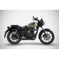 SILENCIEUX ZARD ROYAL ENFIELD METEOR 350 - Options : noir, Matière : inox, Embout : embout inox, Version : homologué 