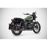 SILENCIEUX ZARD ROYAL ENFIELD METEOR 350 - Options : noir, Version : racing, Embout : embout inox, Matière : inox