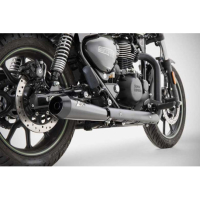 SILENCIEUX ZARD ROYAL ENFIELD METEOR 350 - Options : noir, Version : racing, Embout : embout inox, Matière : inox