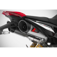 Echappement gt inox Ducati hypermotard 950 Zard - Options : noir, Version : racing, Embout : embout carbone, Matière : inox 