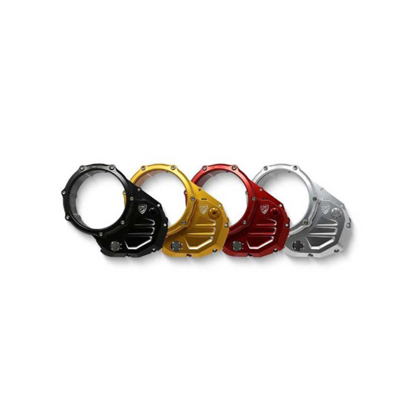 Couvercle transparent pour embrayages à huile Ducati - Couleur entourage : OR, Couleur carter : OR