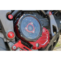 Couvercle transparent pour embrayages à huile Ducati - Couleur entourage : NOIR, Couleur carter : OR