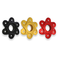 Bride porte couronne Ducati 6 trous - Couleur : NOIR/ROUGE 