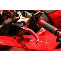 LEVIER EMBRAYAGE EN ALUMINIUM REPLIABLE - Couleur : NOIR/ROUGE