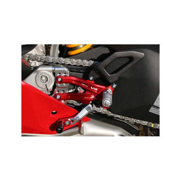 KIT COMMANDE RECULEES RPS EDITION LIMITEE TEAM PRAMAC PANIGALE V4R - Couleur : ROUGE
