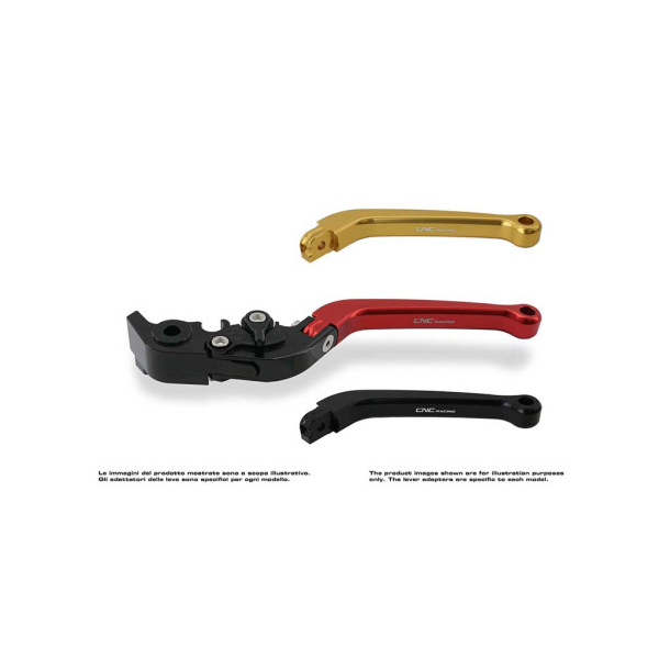Levier d'embrayage modèle long repliable 180mm - Couleur : ROUGE