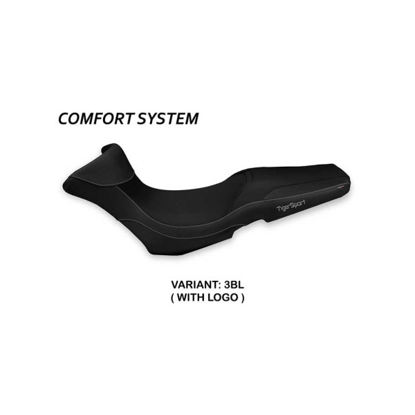 HOUSSE DE SELLE COMPATIBLE  TRIUMPH TIGER 1050 SPORT (13-20) MODÈLE GERGEI - Logo : SANS LOGO, Couleur : NOIR, Type : CONFORT