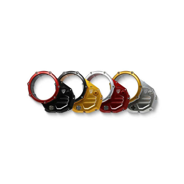 CARTER EMBRAYAGE TRANSPARENT BICOLOR CNC RACING HYPERMOTARD 950 - Couleur : SILVER NOIR
