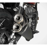 LIGNE COMPLETE ZARD TRIUMPH SCRAMBLER 1200 2024/* - Options : sans option, Version : homologué, Embout : embout carbone, Matière : inox