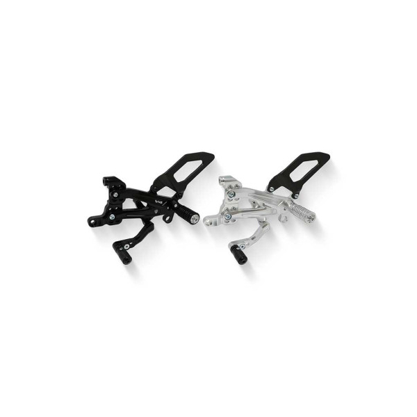 COMMANDES RECULEES REGLABLES CARBONE CNC RACING Ducati per serie Panigale V4 - Couleur : SILVER
