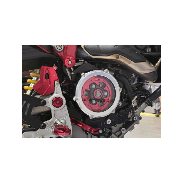 CARTER EMBRAYAGE TRANSPARENT CNC RACING DUCATI HYPERMOTARD 698 - Couleur : OR/SILVER